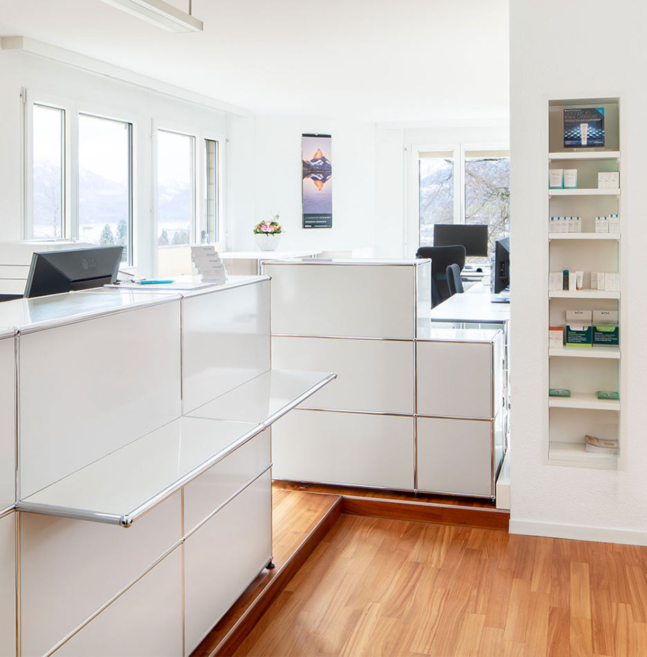 Empfangsbereich des Dermatologie und LaserZentrums
